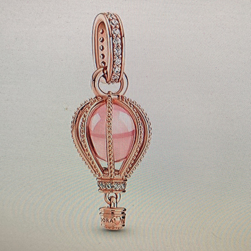 Pandora Rose and Pink Hot Air Balloon Necklace Charm